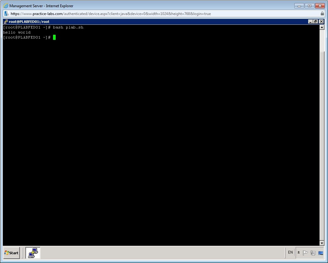Practice Labs screenshot.